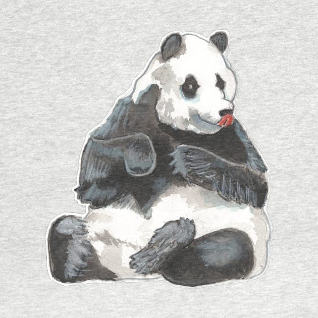 WATERCOLOR PANDA BEAR by fromnanni